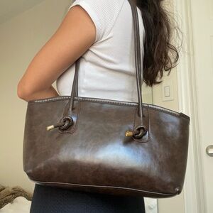 Women's Brown Leather Shoulder Bag